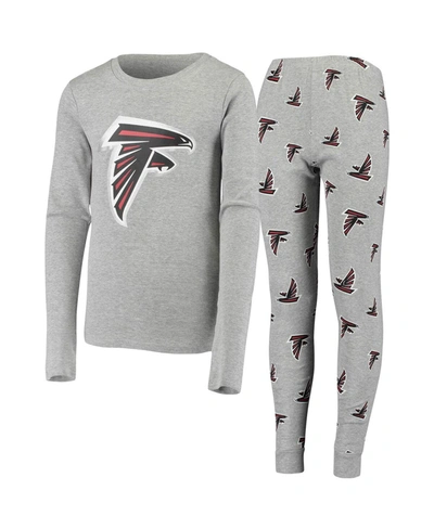 Outerstuff Boys Preschool Gray Atlanta Falcons Long Sleeve T-shirt And Pants Sleep Set