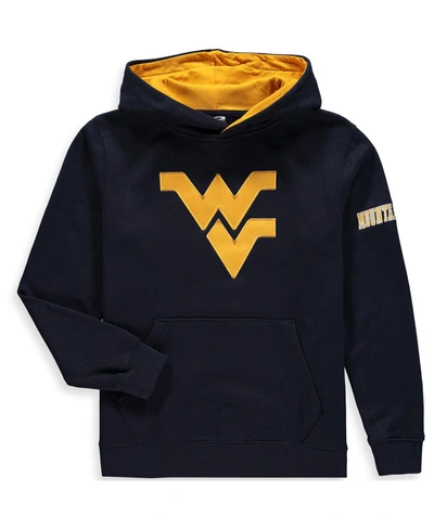 Stadium Athletic Kids' Youth Boys Navy West Virginia Mountaineers Big Logo Pullover Hoodie
