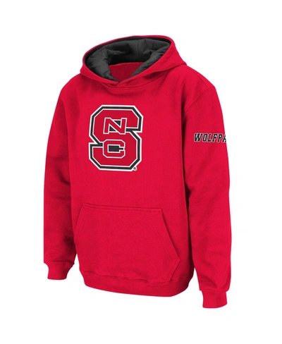 Stadium Athletic Youth Boys Red Nc State Wolfpack Big Logo Pullover Hoodie