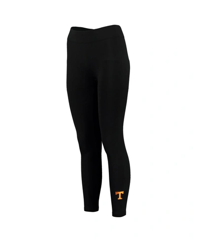 Zoozatz Women's Black Tennessee Volunteers Fleece Leggings