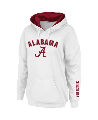 Colosseum White Alabama Crimson Tide Arch & Logo 1 Pullover Hoodie