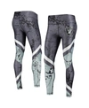 Concepts Sport Women's Black, Silver Las Vegas Raiders Dormer Knit Sublimated Leggings In Black/silver