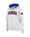 Colosseum Women's Stadium Athletic White Florida Gators Arched Name Full-zip Hoodie In White