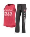 Concepts Sport Women's Crimson, Charcoal Washington State Cougars Team Tank Top And Pants Sleep Set In Crimson/charcoal
