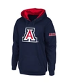 STADIUM ATHLETIC WOMEN'S STADIUM ATHLETIC NAVY ARIZONA WILDCATS BIG LOGO PULLOVER HOODIE