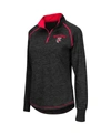 Colosseum Women's Black Maryland Terrapins Bikram 1/4 Zip Long Sleeve Jacket In Black