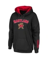 Colosseum Black Maryland Terrapins Arch & Logo 1 Pullover Hoodie In Black