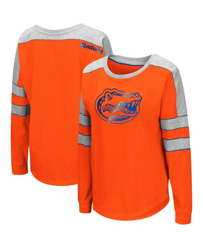 Colosseum Women's Orange Florida Gators Trey Dolman Long Sleeve T-shirt