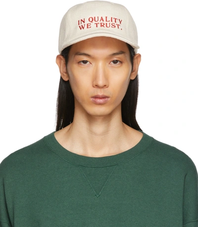 Visvim Off-white Excelsior Ii Text Cap In Ivory | ModeSens