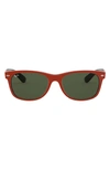 Ray Ban New Wayfarer Square-frame Sunglasses In Rubber Red