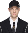 ALEXANDER MCQUEEN BLACK & WHITE EMBROIDERED LOGO CAP
