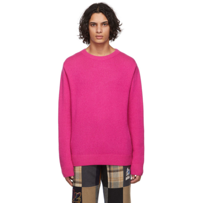 The Elder Statesman Simple Crew-neck Cashmere Jumper In Pink