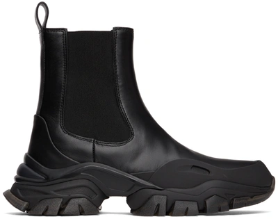 Moncler Genius 6 Moncler 1017 Alyx 9sm Ary Rubber-trimmed Leather Chelsea Boots In Black
