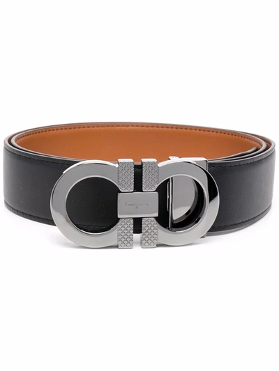 Ferragamo Double Adjus Belt In Black