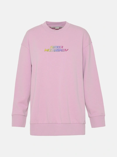 Stella Mccartney Purple High Frequency Gel Logo Sweatshirt In Pink