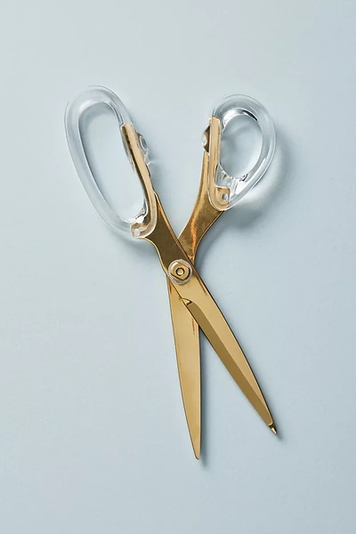 Russell + Hazel Golden Acrylic Scissors In White