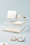 Russell + Hazel Acrylic Bloc Collection Desk Storage In White