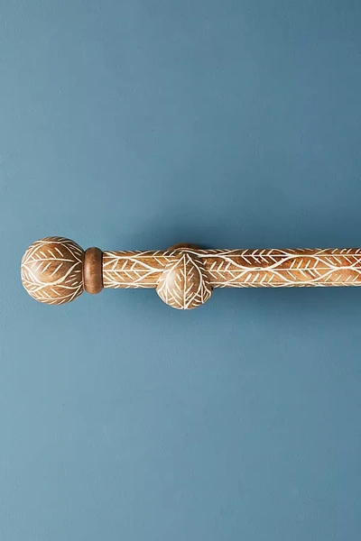Anthropologie Twig-etched Curtain Rod Set In Assorted