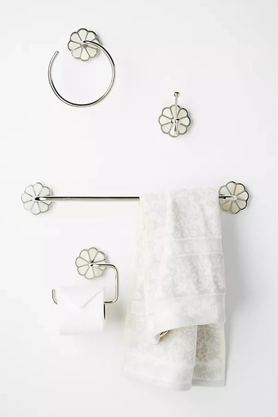 Anthropologie Botanist Towel Bar In White