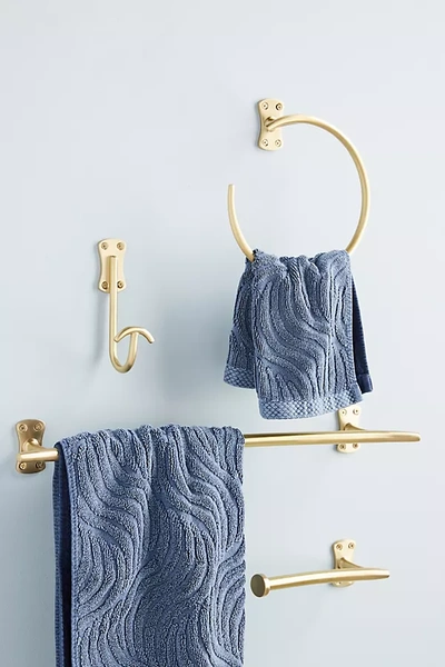 Anthropologie Streamline Towel Bar In Brown