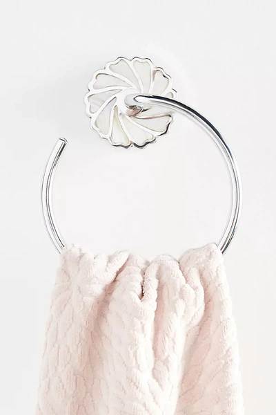 Anthropologie Gracie Towel Ring In Silver
