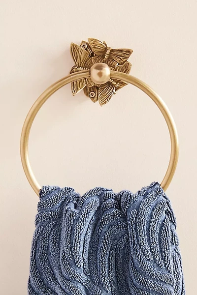 Anthropologie Melody Towel Ring In Brown