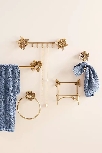 Anthropologie Melody Towel Bar In Brown