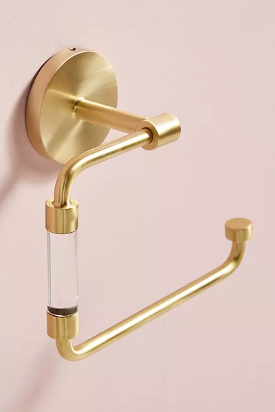 Anthropologie Mikayla Lucite Toilet Paper Holder In Brown