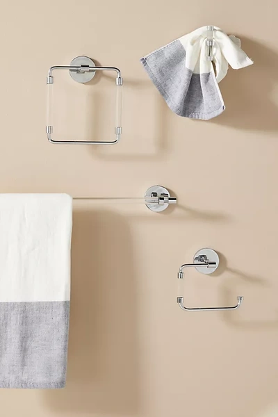 Anthropologie Mikayla Lucite Towel Bar In Grey