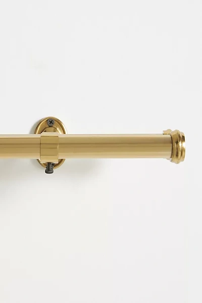 Anthropologie Adjustable Double Curtain Rod In Gold