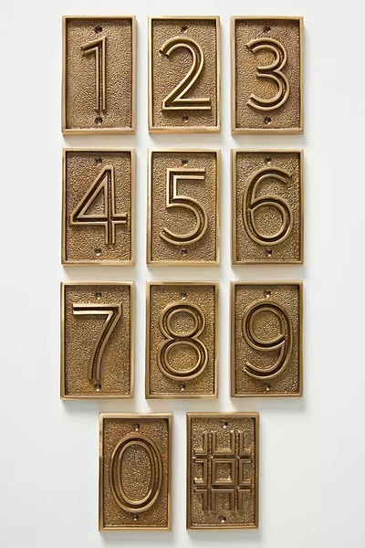 Anthropologie Maribel House Numbers In Brown