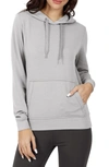 90 Degree By Reflex Terry Brushed Pullover Hoodie In Gull