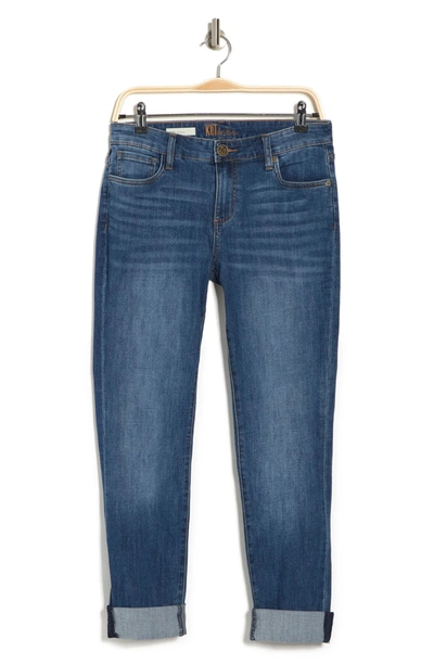Kut From The Kloth Carrie Roll Cuff Boyfriend Straight Jeans In Aesthetic