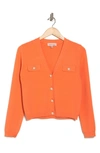 Philosophy Republic Clothing V-neck Cardigan Sweater In Mango Sherbet