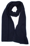 Portolano Solid Cashmere Scarf In Classic Navy