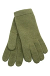 Portolano Solid Cashmere Gloves In Martini Olive