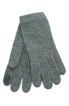 Portolano Tech Cashmere Knit Gloves In Medium Heather Grey