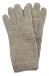 Portolano Tech Cashmere Knit Gloves In Nile Brown