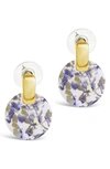 Sterling Forever 14k Gold Plated Resin Circle Drop Earrings In Multi