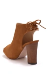 Chase & Chloe Marcy Cutout Bootie In Tan Suede