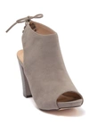 Chase & Chloe Marcy Cutout Bootie In Grey Suede