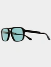 Cutler And Gross 1394 Aviator-style Acetate Sunglasses In Black