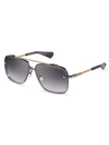 Dita Mach-six Square Sunglasses In Black Rhodium_yellow Gold