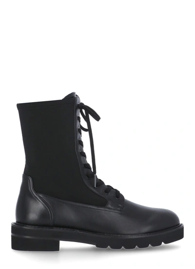 Stuart Weitzman Ande Lift Military Boots In Black