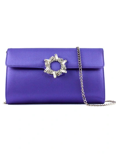 Aldo Castagna Wisteria Satin Vanity Jewel Clutch