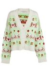 Philosophy Di Lorenzo Serafini The Christmas Jumper White Wool Blend Cardigan In Bianco