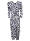 Isabel Marant Albi Floral-print Midi Dress In Ecru