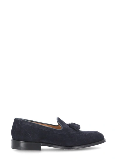 Church's Loafers Suede Tassel Detail In Blue