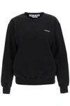 Off-white Off White Crew Neck Sweatshirt With Diag Motif In Black White (black)
