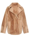 DROME SHEARLING DOUBLE BREASTED COAT